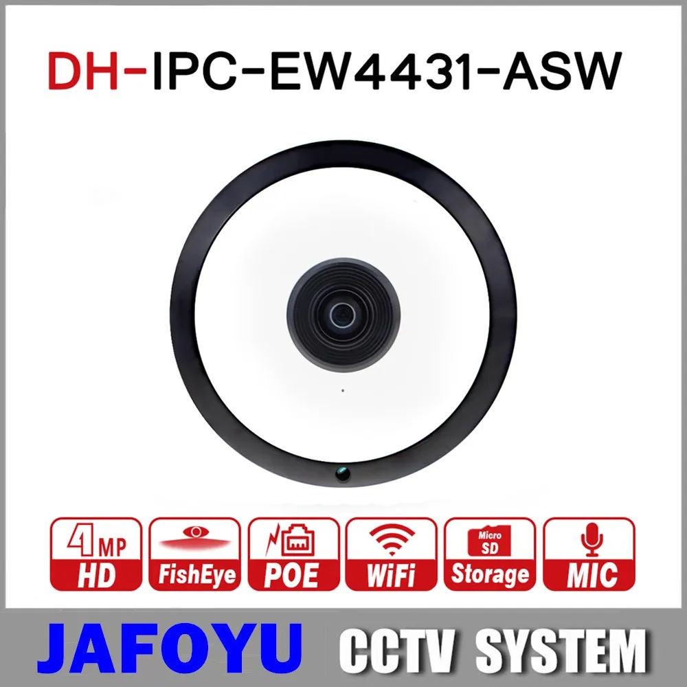 IP камера DH IPC EW4431 ASW 4 МП панорамная с поддержкой POE Wi Fi рыбий глаз встроенным
