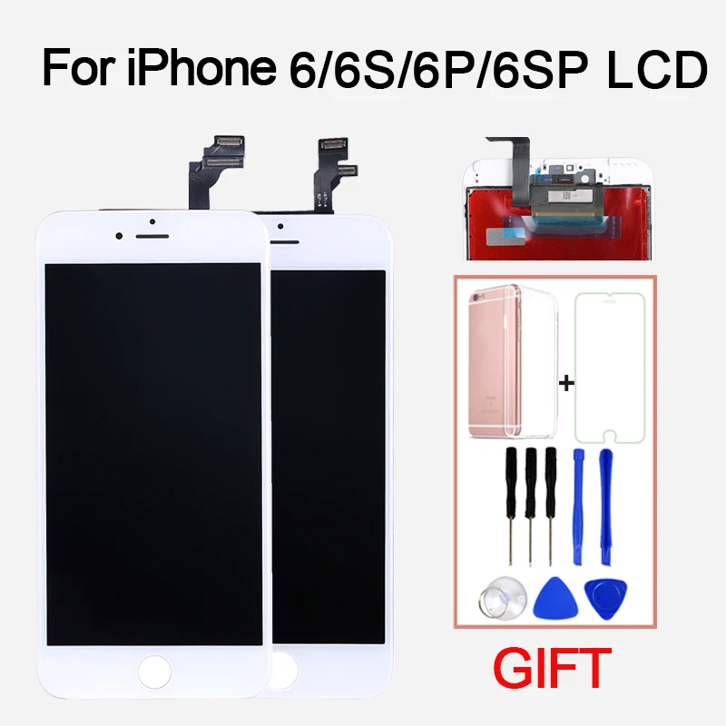 AAA ЖК дисплей Замена сборки для iPhone 6G 6 Plus 6s плюс s экран планшета Запчасти Touch