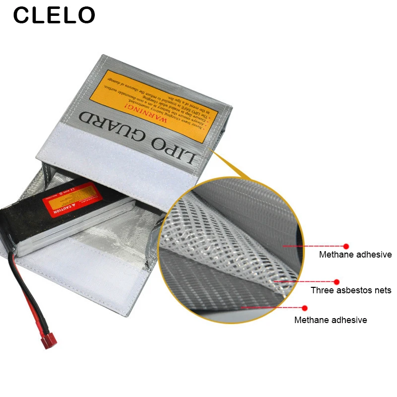 CLELO Высокое качество батареи защитные сумки для LiPo защитная сумка безопасный защитный мешок 240x65x180 мм|Детали