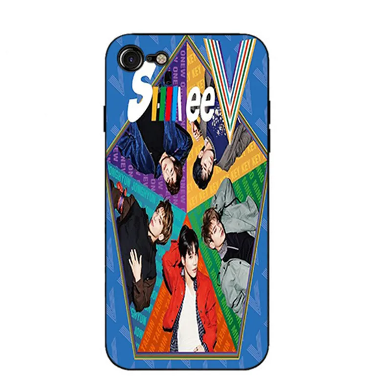 SHINee KPOP Boy group Модный Черный Мягкий ТПУ силиконовый чехол для телефона iphone 6 6s 7 8 plus
