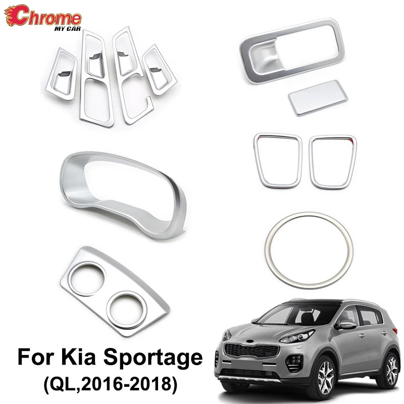 Для Kia Sportage QL 2016 2017 2018 2019 хром Внутренняя Крышка вентиляционного отверстия