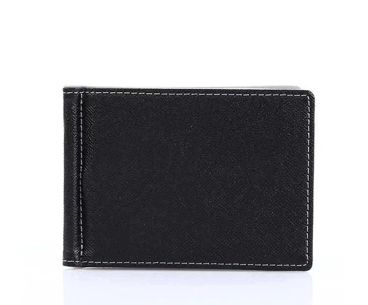 Men Bifold Business Leather Wallet luxury brand famous ID Credit Card visiting cards wallet magic Money Clips