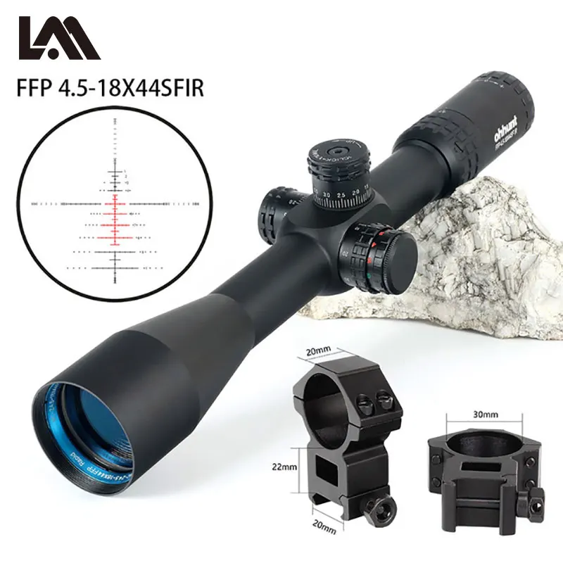 Lambul 4 5 18X44 Воздушный прицел Регулируемый зеленый красный охотничий легкий