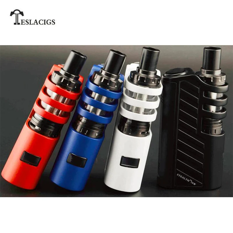 Оригинальный комплект Teslacigs Stealth 70 Вт с теневым баком 3 5 мл или Carrate 22 RTA 2 0 box E cigaretes