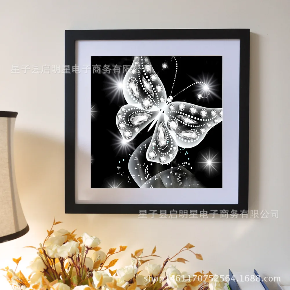 Diamond бабочки наклейки дрель гостиная спальня вышивка крестиком Алмазная