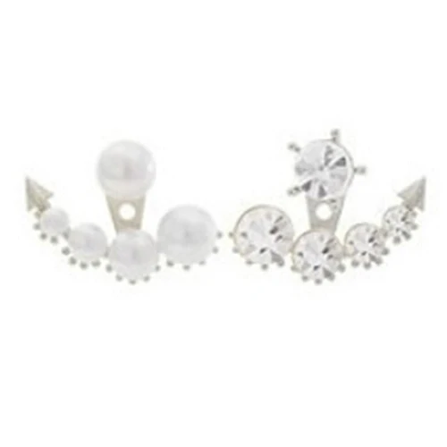 Hot Women Asymmetric Faux Pearl Rhinestone Ear Stud Earrings Party Wedding Jewelry 7GM5 BDNW | Украшения и аксессуары