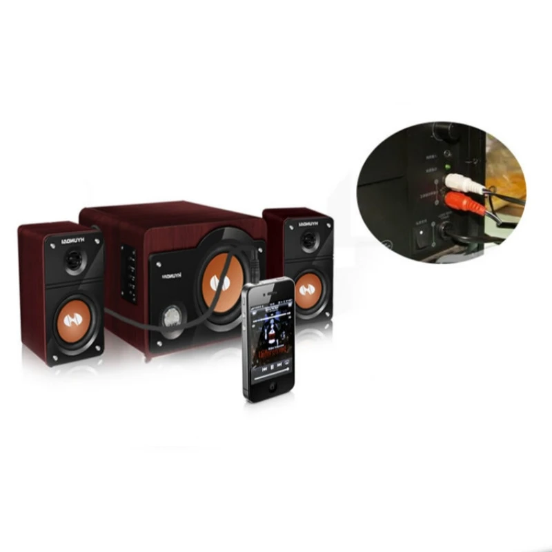 1 5 м Длина 3 мм вспомогательный кабель RCA MP3 аудиовыхода компьютер аудиодинамик