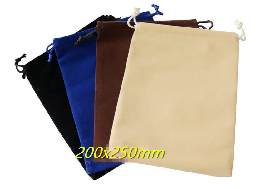 2016 New Cheap 200x250mm Velvet Drawstring Pouch Bag/Jewelry Bag,Christmas Wedding Gift Bags & Pouches  Free Shipping