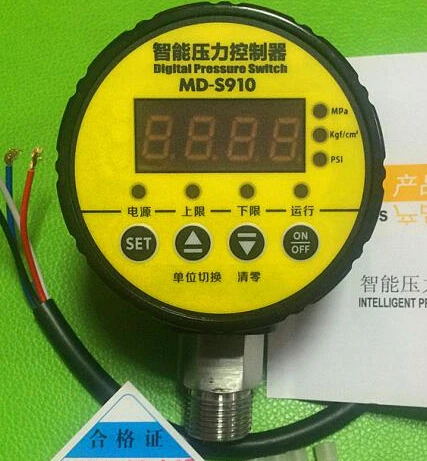 MD-S910 цифровой регулятор давления Манометр насос воздушный компрессор диапазон: 0