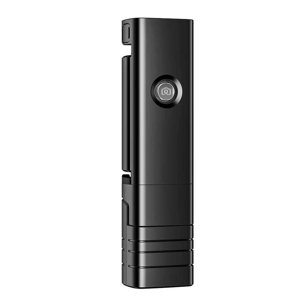RAXFLY Мини-штатив с Bluetooth, селфи-Палка для iPhone, Android, телефона, светодиодный, с дистанционным управлением, ручная селфи-палка, складной монопод - Цвет: Black