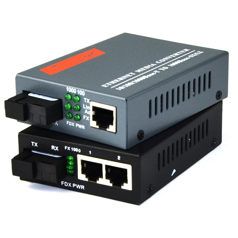 1 пара гигабитный волоконно-оптический медиаконвертер CH * SC 2 RJ45 конвертер