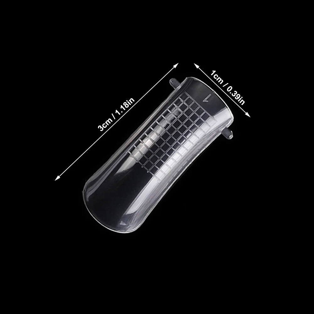 20pcs /100pcs Transparent Fake Nail Molds Scale Model Nail Forms Acrylic nail System Forms Full Cover Polygel UV Gel nails Tips