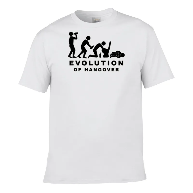 2018 летние Для Мужчин's Повседневное футболки Эволюция похмелье мужчин печатных