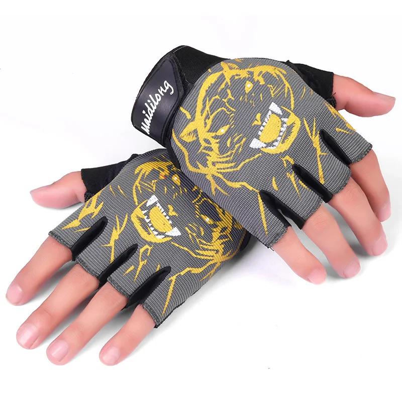 Cycling Gloves New Men And Women Lovers Half Finger Short Breathable Thin Anti-Slip Sunscreen 3 Colo | Аксессуары для одежды
