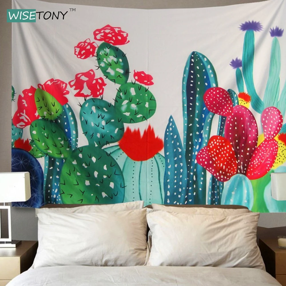 Фото WISETONY Cactus Tapestry 2 Size Mandala Wall Hanging Green Succulents 3D Flower Art Carpet Blanket Yoga Mat Decorative Home Deco Дом и сад WISETONY Cactus Tapestry 2 Size Mandala Wall Hanging Green Succulents 3D Flower Art Carpet Blanket Yoga Mat Decorative Home Deco Дом и сад