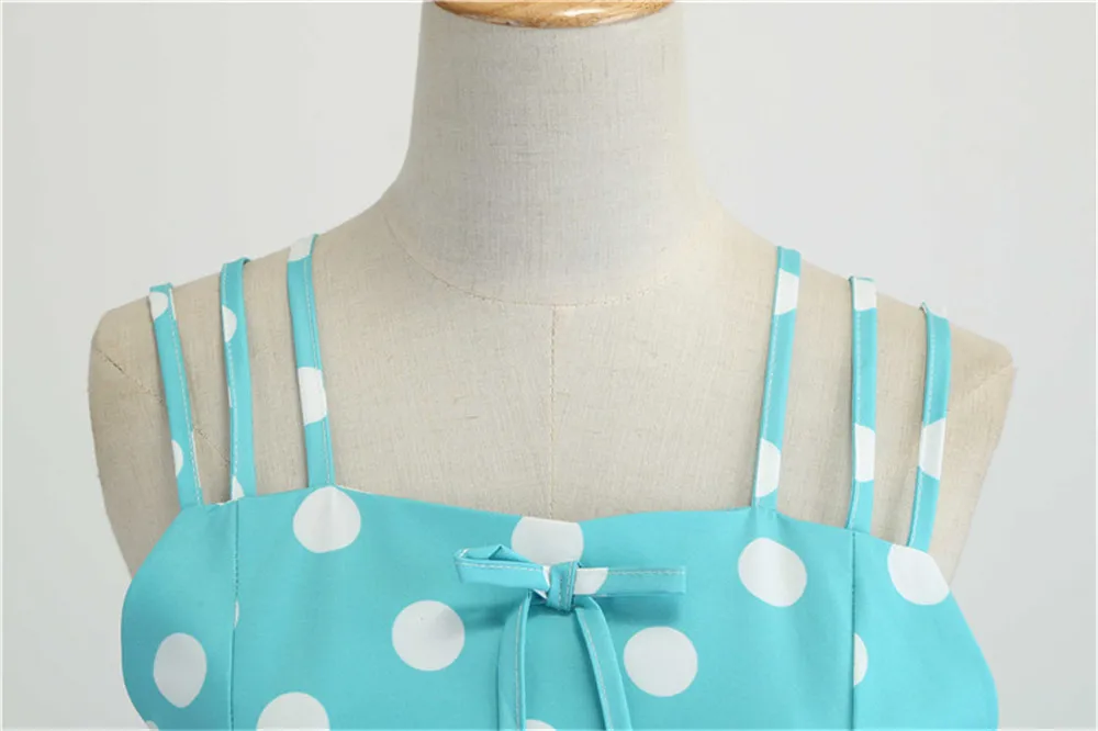 Летние женские платья Хепберн ретро халат винтажные платья Vestidos 50s 60s рокабилли Pin Up черный горошек Свинг платья
