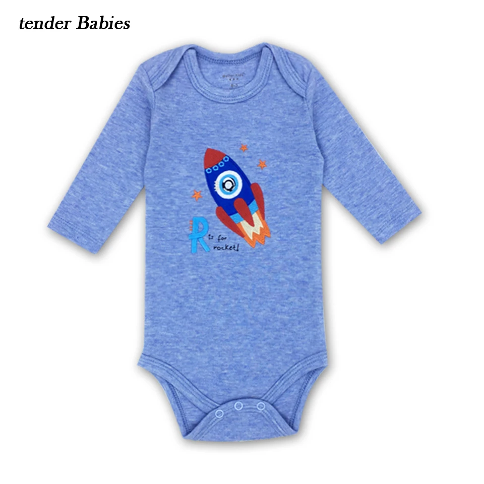 Newborn Baby Boy Girl Long Sleeve kids summer clothes Outfits 100% Cotton suit Boys Girls Clothes 2018 boy Sets romper |