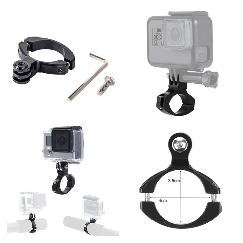 1 шт. Алюминиевый зажим для крепления на руль велосипеда камеры Hero 4 3 + 2 1|Чехлы