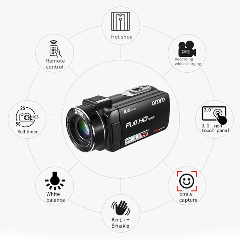 HDV Z82 Full HD Цифровая камера 3 0 дюймов TFT lcd сенсорный экран профессиональная