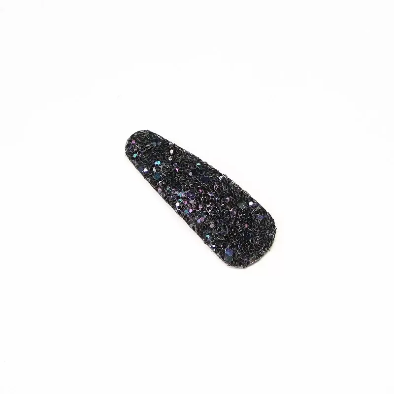 Small black color 1 шт. новая корейская мода цвет блестки заколка в виде геометрических фигур в форме капли женские аксессуары для Волос Стайлинг для волос acces - Окраска металла: Small black color