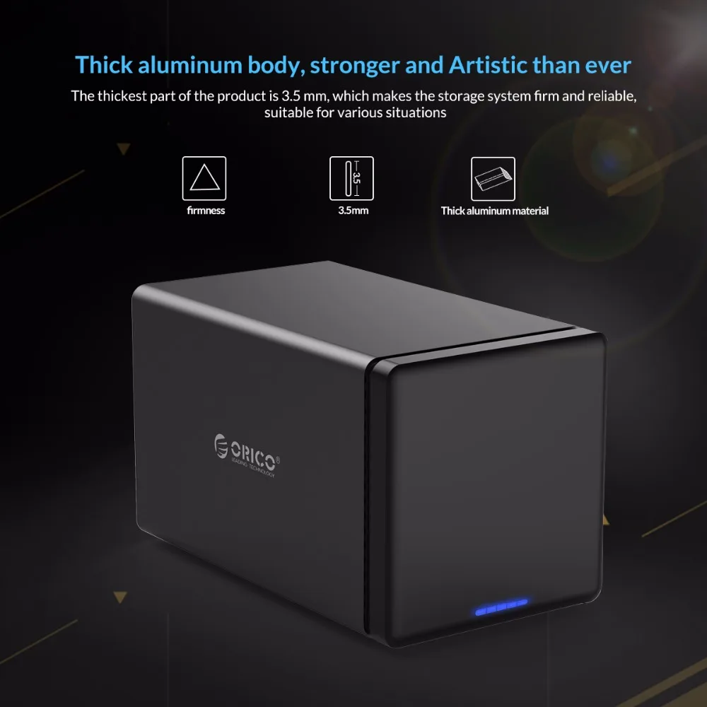 ORICO 4 Bay 3 5 Type c Алюминиевый жесткий диск Внешний корпус USB3.1 для SATA3.0 HDD Поддержка