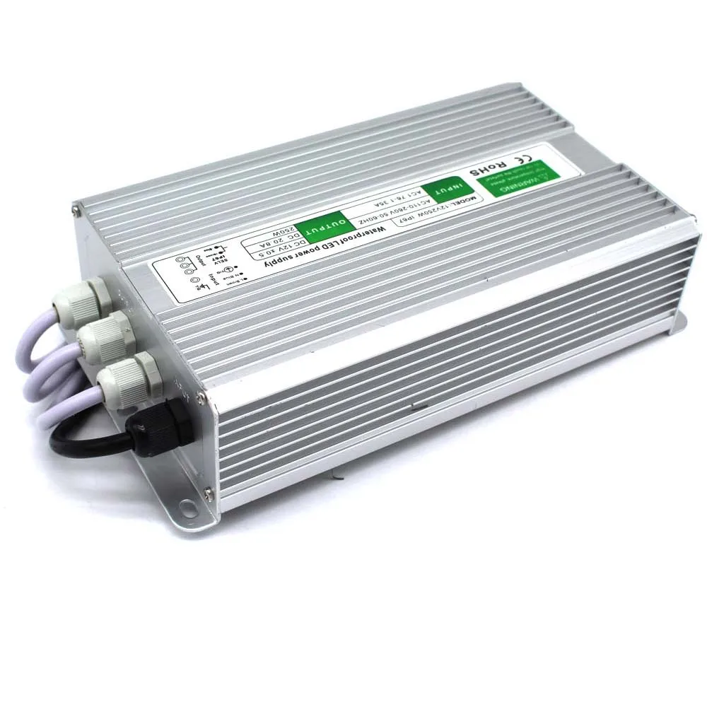 DC 12V 21W 250W Светодиодный драйвер питания трансформатор освещения адаптер