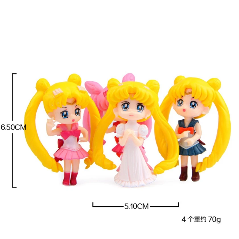 4pcs/set Janpanese Anime Sailor Moon PVC Doll Figure Collections Toys Gifts 4 styles | Игрушки и хобби