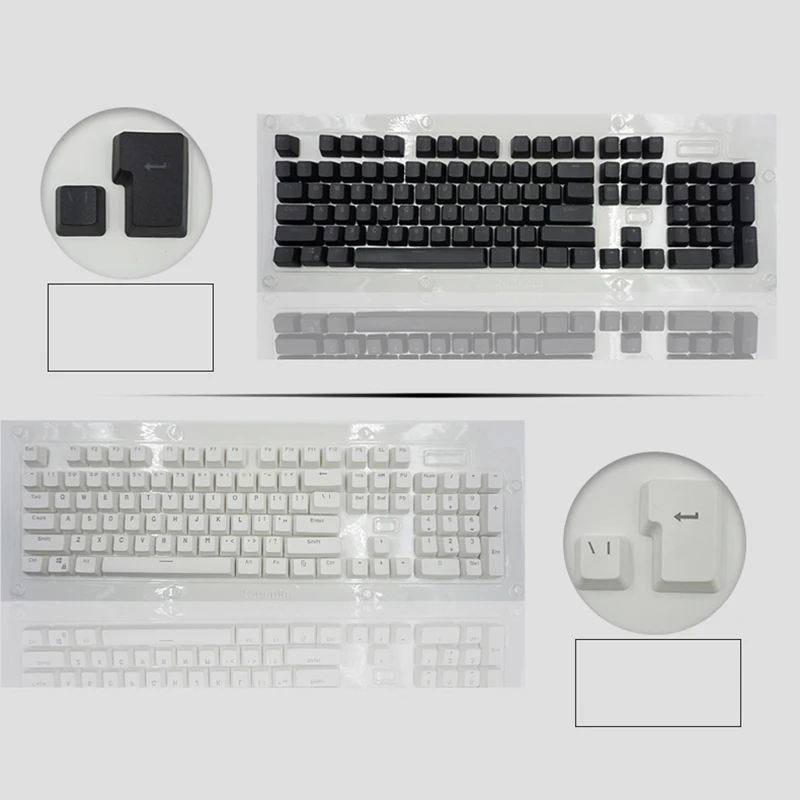 Механическая клавиатура PBT 104 клавиши однотонная с подсветкой для геймеров cs go