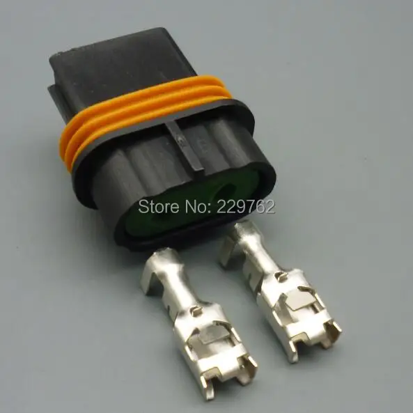 

shhworldsea 2 pin 6.3mmcar Female Sealed Connector For Inline Fuse Wiring Automotive waterproof Connector plug 12103172 12033769