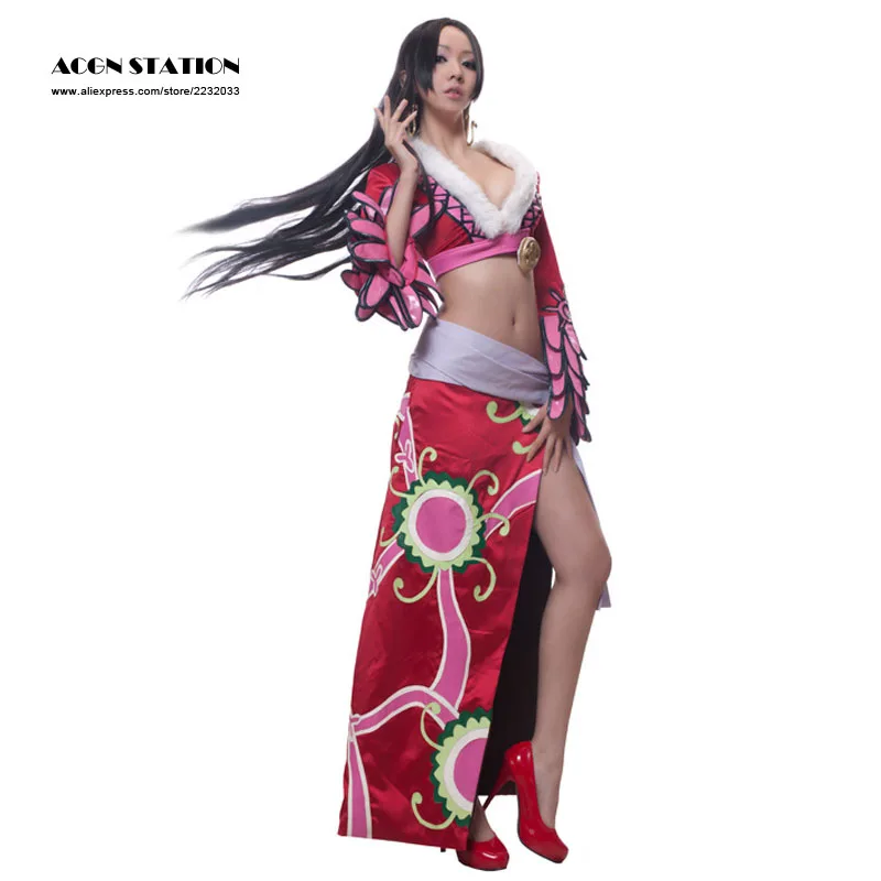 ACGN STATION Free Shipping Sexy One Piece Adult Women Cosplay Costume Boa Hancock for Halloween |