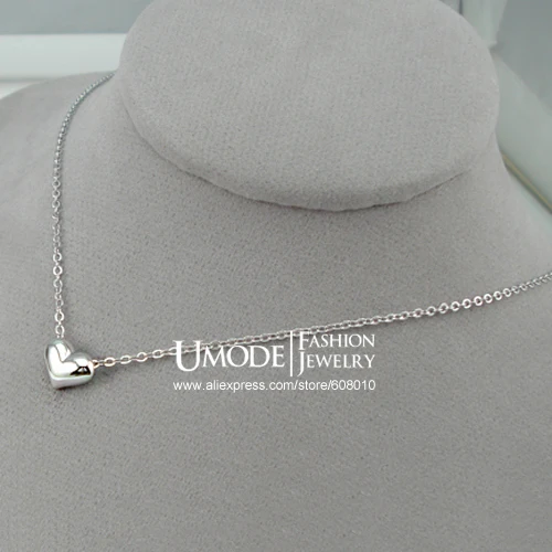 UMODE Новинка 2015 Ожерелье с отполированной подвеской позолоченное белым золотом в