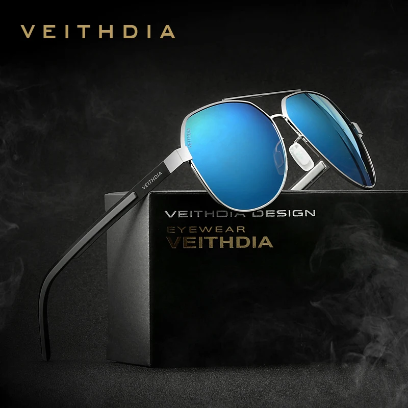 Мужские Солнцезащитные очки авиаторы VEITHDIA винтажные брендовые дизайнерские с