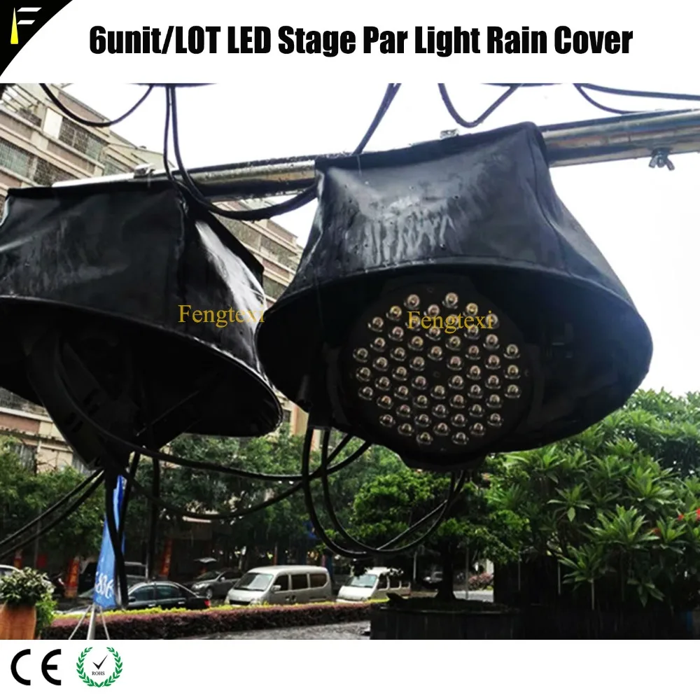 54x3w 18x10w LED PAR Can Mobile Weather Shield Rain Cover Suit Transparent Crystal Cloth 6PCS/LOT For Outdoor Stage DJ Party|Эффект