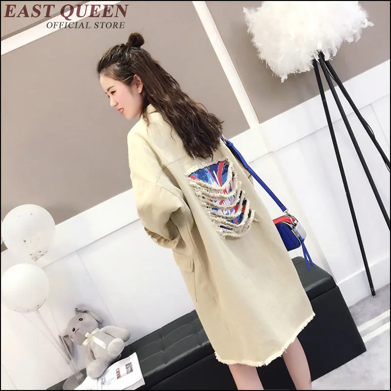 

feminine blouse Outerwear & Coats modern design long ripped destroyed teenager clothes streetwear punk harajuku blouse AA3483 a