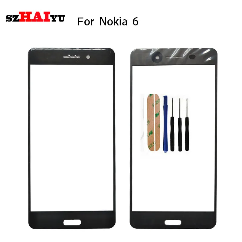 SZHAIYU Замена LCD Внешний объектив стекло Передняя панель экрана для Nokia 6 Переднее с