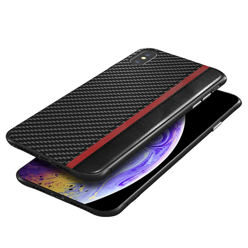 YY case for Xiaomi 9 mobile phone mi protective cover two in one PC carbon fiber color matching leather Scheduled |