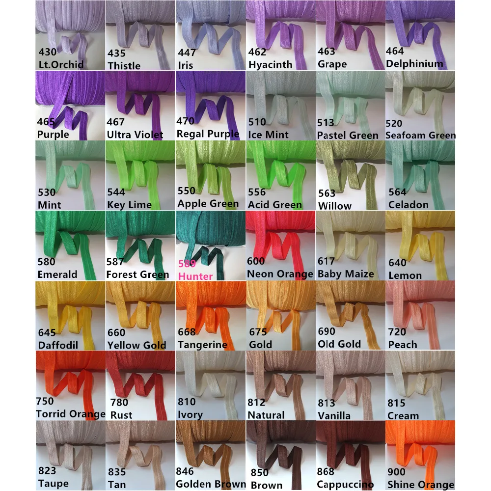 

5 Yards Fold over elastic bands Sewing Elastic Ribbon DIY Garment Accessories Hair bow Headband Hair Elastic FOE Supply