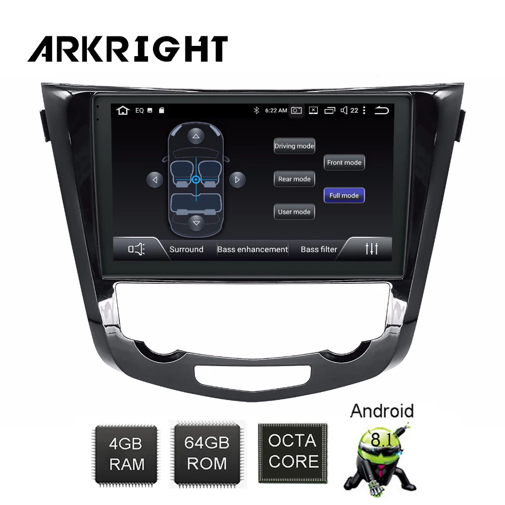 ARKRIGHT 10 'ƈ Din IPS автомобильное радио/системный блок GPS Android 8 1 мультимедийный