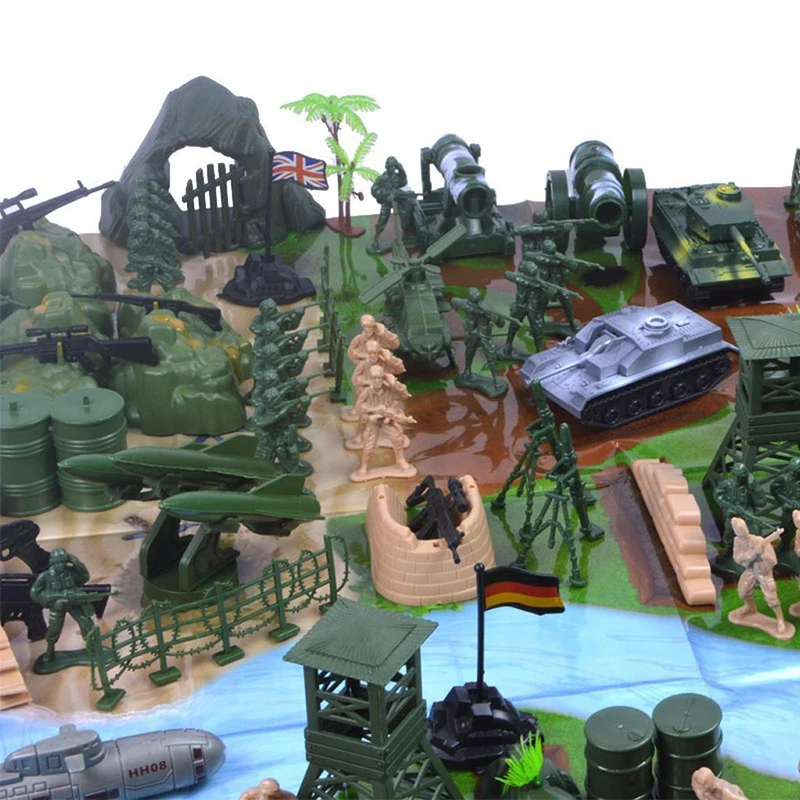 130 шт./компл. военная модель Пластик Playset Игрушка Солдат армии Для мужчин 5 см