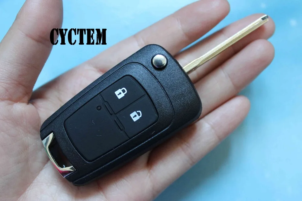 CYCTEM 2 кнопки автомобиль модифицированный Флип складной дистанционный ключ