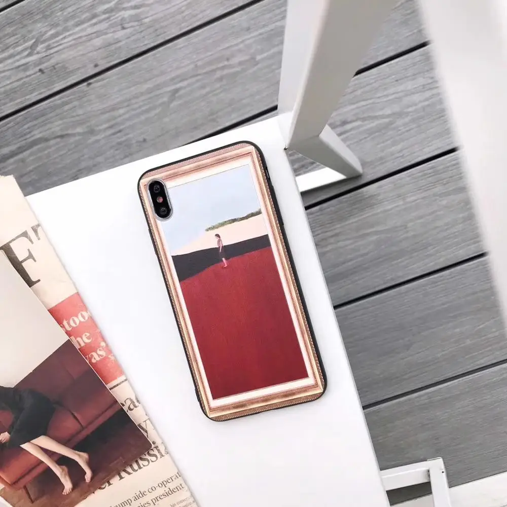Художественный цветной чехол для iphone 6 6S Plus X XS MAX Простые ретро Чехлы XR 7 8Plus PC