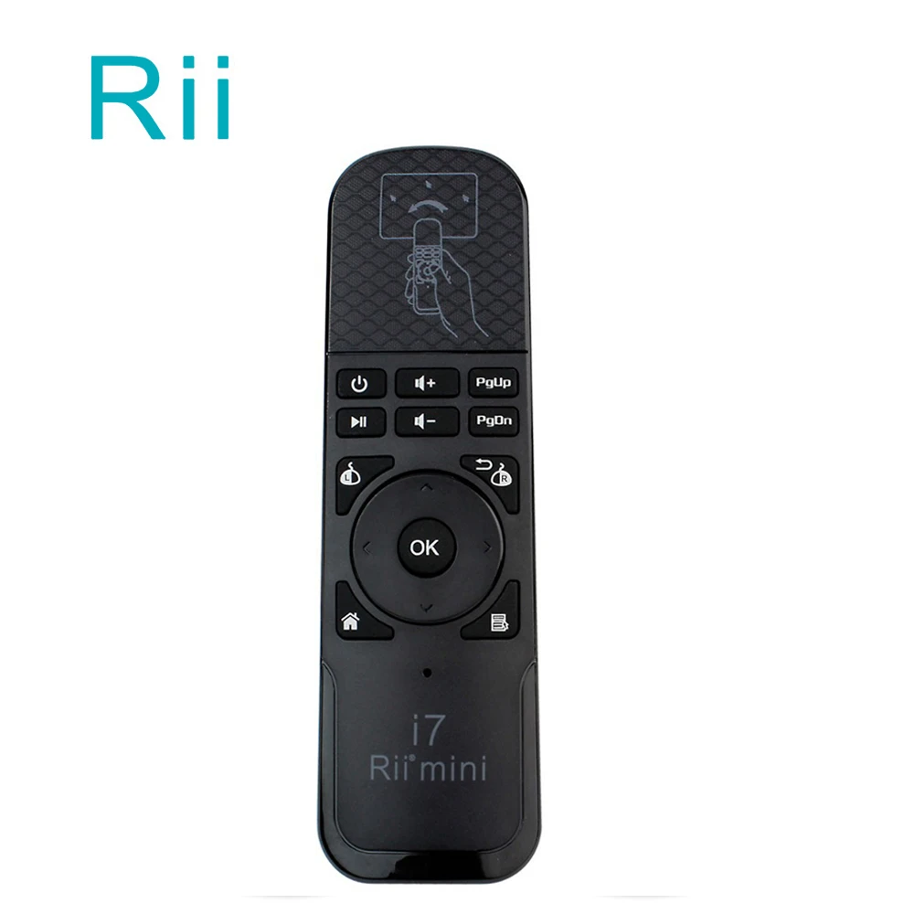 100 шт./DHL оптовая продажа Rii i7 Mini Air Mouse 2 4 ггц беспроводной встроенный 6 осевой