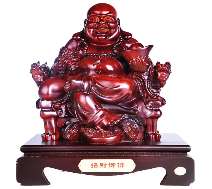 [ Special] new wood Buddha Maitreya Lucky Luck Welcoming auspicious feng shui home Masanobu Royal Jewelry |