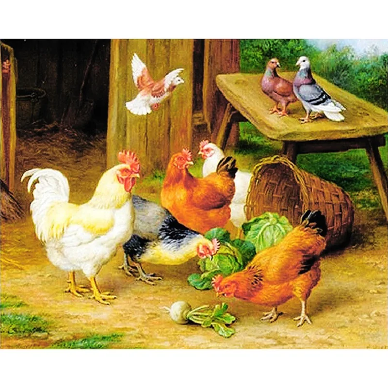 Алмазная вышивка полная алмазная живопись животные Chook картина стразы мозаика