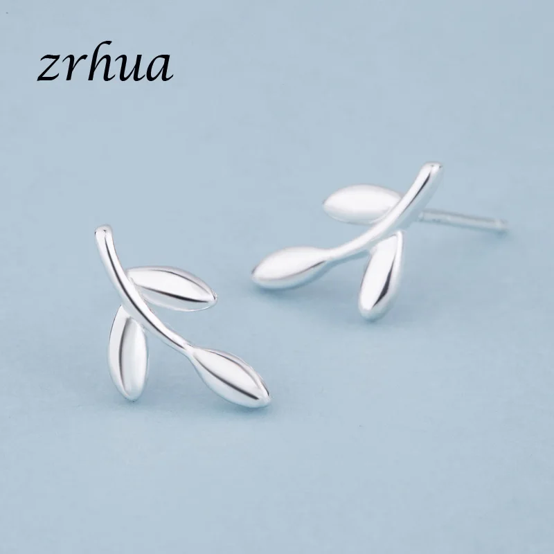 ZRHUA, новинка 925, серебряные милые элегантные серьги-гвоздики для женщин и девушек, маленькие подарки, горячая Распродажа, 925, ювелирное изделие с штампом, женские серьги для вечеринки
