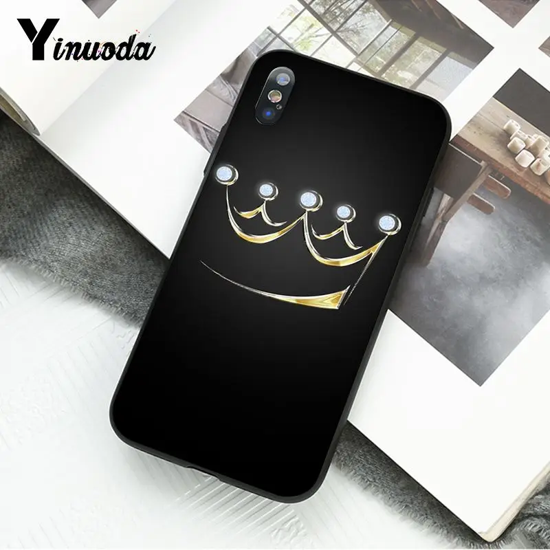 Мультяшный корона король и королева чехол для телефона iphone 12 11 Pro Max 6S 6plus 7 8plus X Xs MAX
