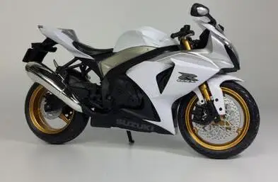 white 1:12 Suzuki GSX-R1000 модель мотоцикла Коллекция игрушек Лучший подарок на день рождения Рождество для детей - Цвет: white