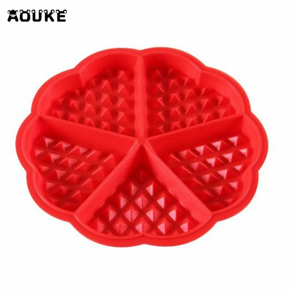 Сердце Круглый вафельный силиконовые формы Кондитерские Торт Шоколад Плесень
