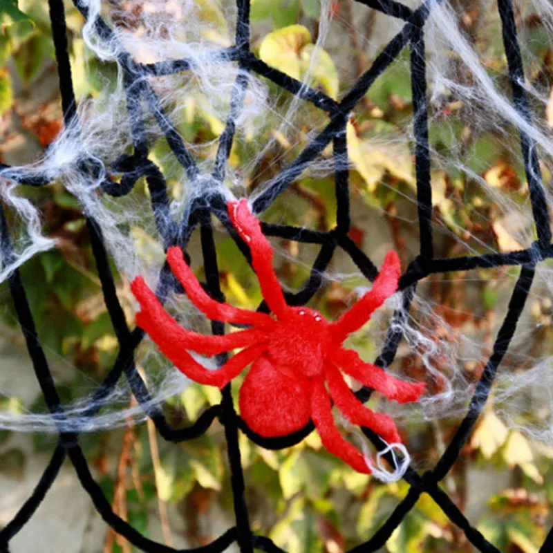 

30cm-200cm Super Big Wire Plush Material Spider Realistic Black Horrible Fake Spiders Toy Home Party Halloween Props Decoration