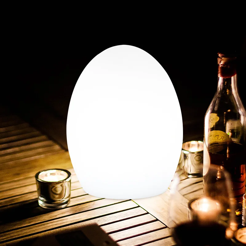 Перезаряжаемый через USB RGB Ночной светодиодный светильник в виде яйца уличный